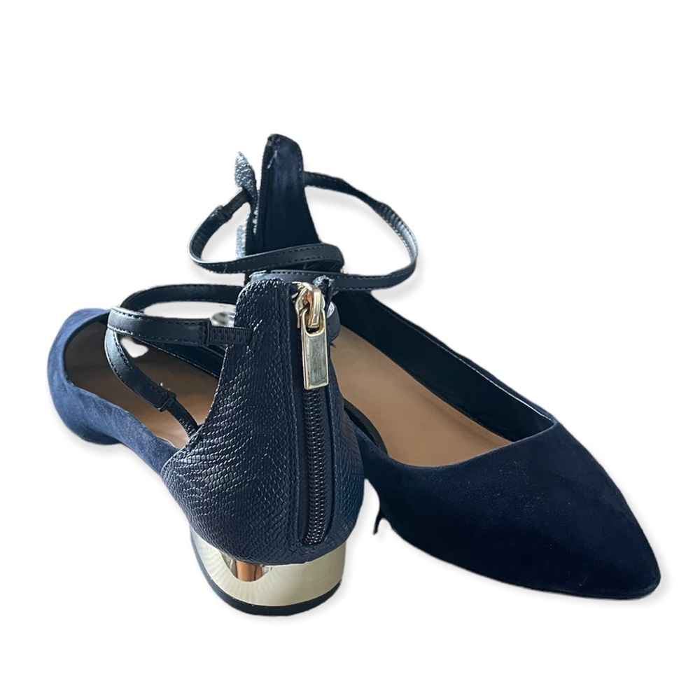 Blue with Gold detailing Aldo Flats